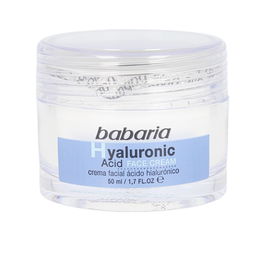 Babaria Crème Visage Ultra-Hydratante Acide Hyaluronique Tout Type de Peaux 50 ml