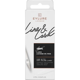 Eylure Line & Lash 2-en-1 Eyeliner Adhésif pour Cils, Crystal Clear