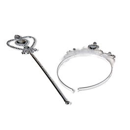 Inca Ensemble Couronne et Baguette Argentée, 2 pz