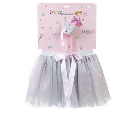 Inca Lot 2 Pz Tutu Argenté et Bandeau Couronne Femme