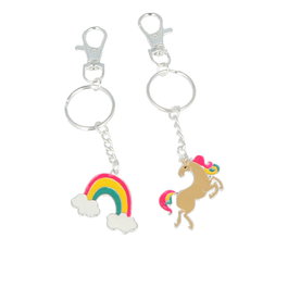 Inca Porte-clés licorne arc-en-ciel amis BFF - Coffret de 2 pièces