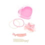 Inca Set de 5 Accessoires pour Cheveux et Poignets - Boîte Cœur avec 2 Bracelets, 2 Élastiques et 1 Attache-Cheveux - Pour Filles