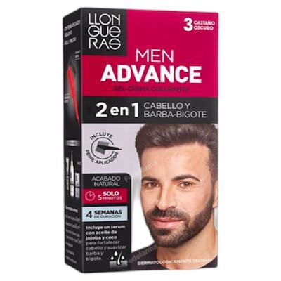 Llongueras Men Advance 3-marron foncé Crème Colorante Homme