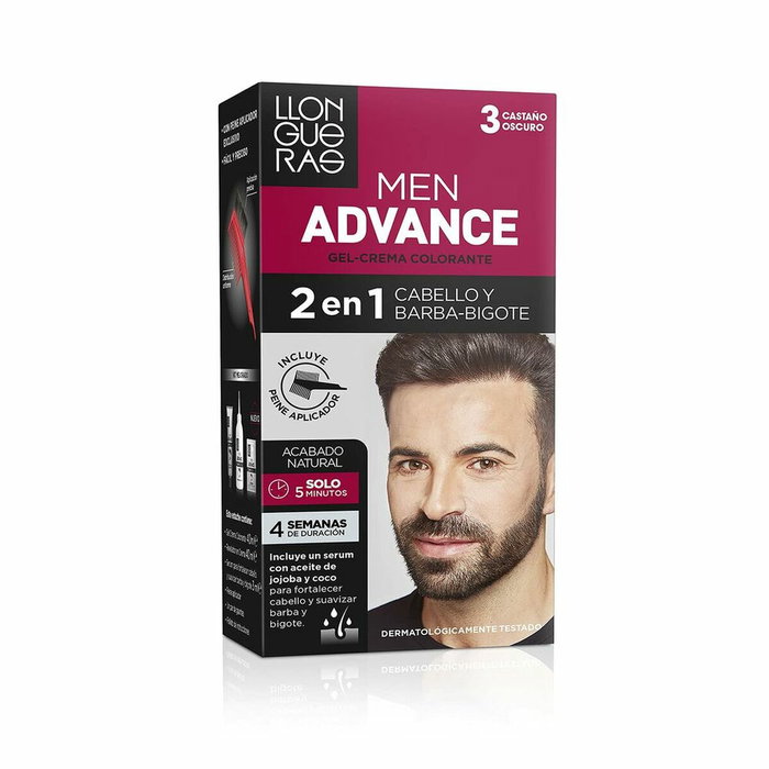 Llongueras Men Advance 3-marron foncé Crème Colorante Homme