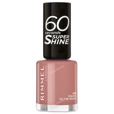 RIMMEL LONDON - Vernis à ongles 60 Seconds Super Shine 8 ml - Nuance 230 Mauve To The RIMMEL LONDON - Vernis à ongles 60 Seconds Super Shine 8 ml - Nuance 230 Mauve To The