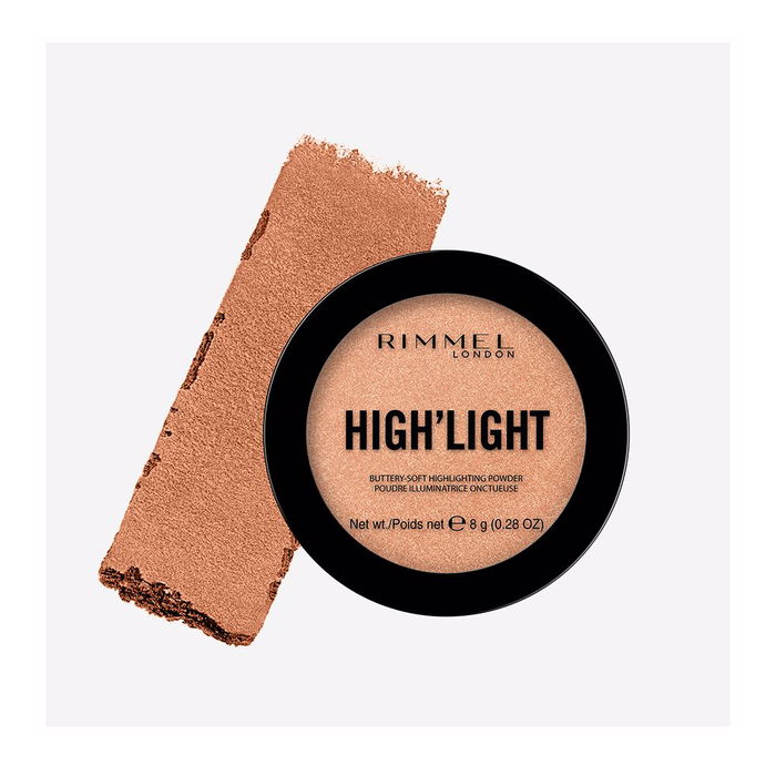 Rimmel London Poudre Illuminatrice Buttery-Soft Highlighter #003-Afterglow, Éclat Naturel, Texture Crèmeuse, 8g
