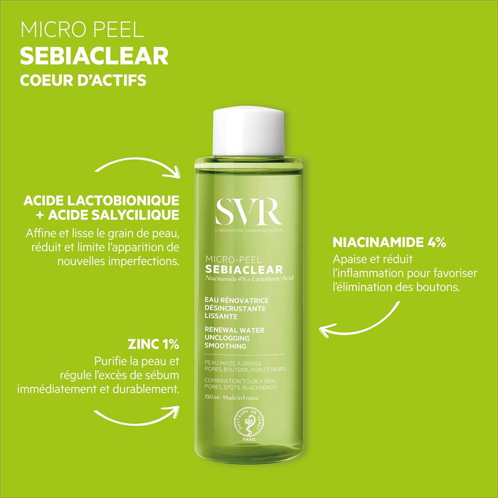 SVR SEBIACLEAR micro-peel 150 ml SVR SEBIACLEAR micro-peel 150 ml