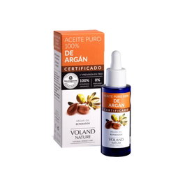 Voland - Huile d'Argan Pure 100% Bio 30 ml - Antioxydant, Régénérante et Hydratante pour Peau, Cheveux et Ongles
