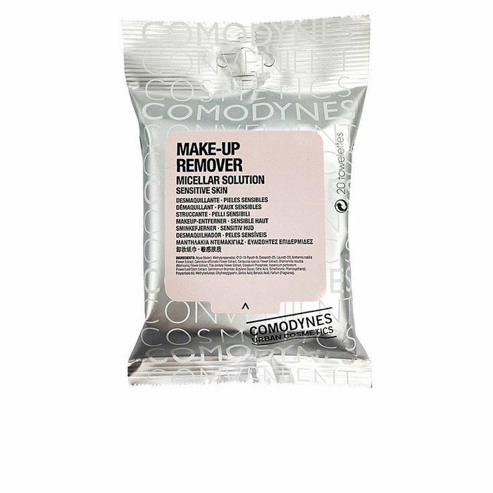 Comodynes Up Remover Lingettes démaquillantes micellaires pour peaux sensibles, 20 unités
