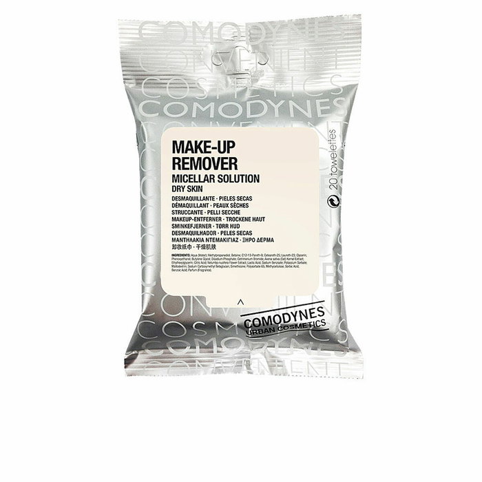 Comodynes Lingettes démaquillantes micellaires pour peaux sèches (20 unités)