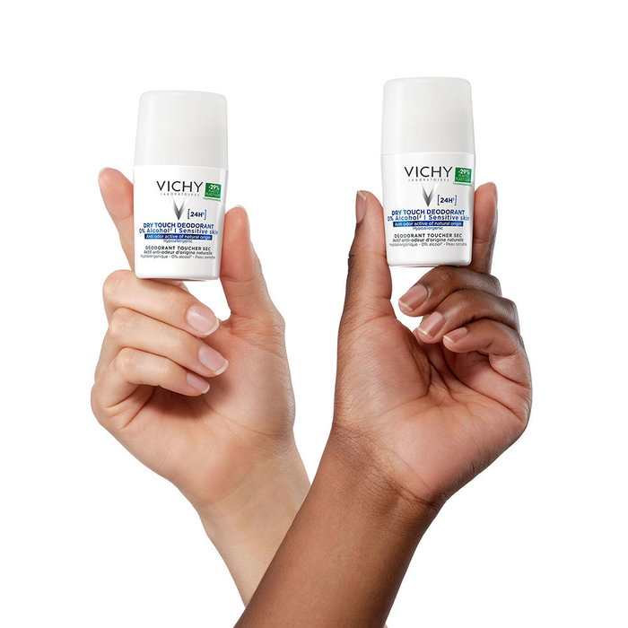 Vichy Déodorant Roll-on Peaux Sensibles - Sans Aluminium, Hydratant, Calmant - 24h - 50 ml