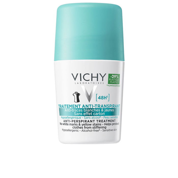 Vichy Traitement Anti-transpirant Déodorant Roll-on 50 ml, 48h Anti-marques Blanches, Peaux Sensibles Vichy Traitement Anti-transpirant Déodorant Roll-on 50 ml, 48h Anti-marques Blanches, Peaux Sensibles