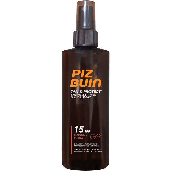 Piz Buin Spray huile bronzante Tan & Protect SPF 15, 150 ml