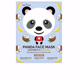 7Th Heaven Masque Visage Animal Panda, Soin Revigorant à la Noix de Coco et Banane, 1 unité