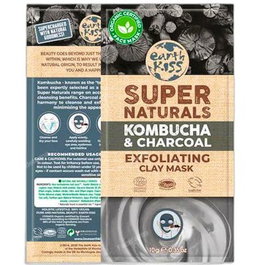 EARTH KISS Masque Exfoliant Kombucha Charbon et Argile, 10 g