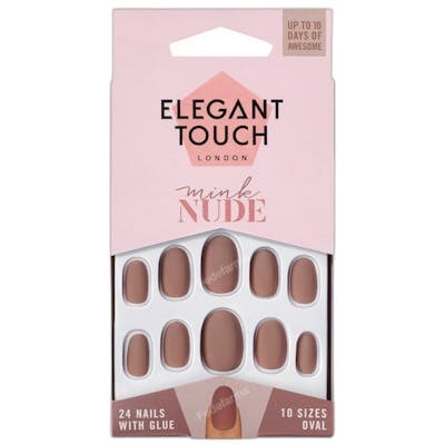 Elegant Touch Polished Colour ongles ovales mink nude (24 unités)