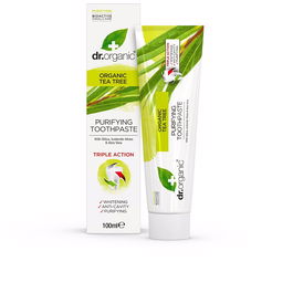 Dr. Organic Dentifrice BIOACTIF à l'Arbre à Thé - Soin Naturel et Fraîcheur - 100 ml