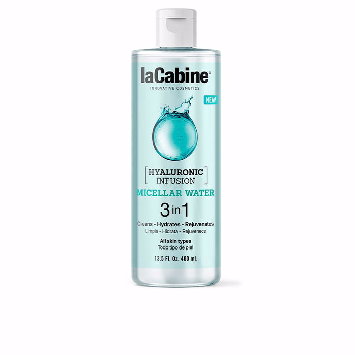 La Cabine Eau Micellaire PERFECT CLEAN Acide Hyaluronique 400 ml pour Tout Type de Peau Nettoyage et Hydratation La Cabine Eau Micellaire PERFECT CLEAN Acide Hyaluronique 400 ml pour Tout Type de Peau Nettoyage et Hydratation