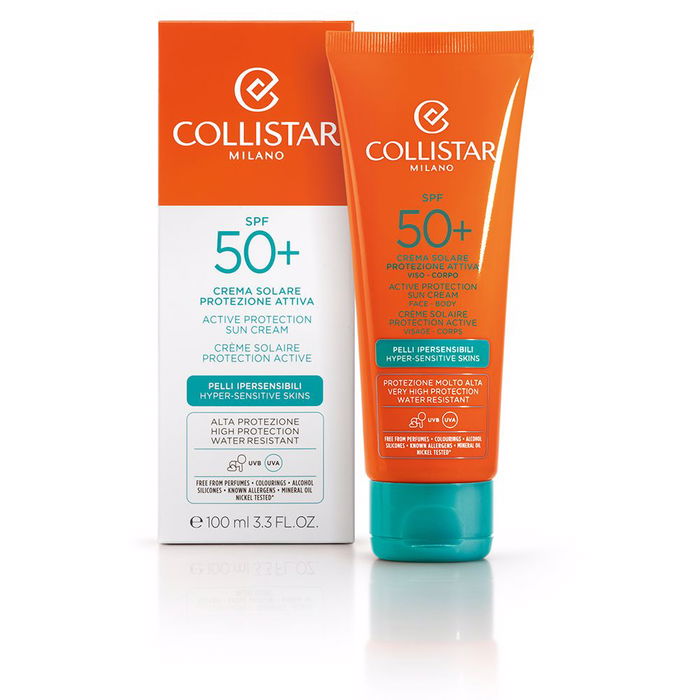 Collistar Crème Solaire Visage et Corps SPF50+ - Protection Active, 100 ml