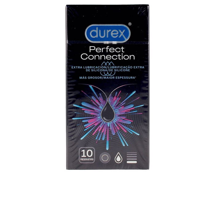 Durex PERFECT CONNECTION 10 u Préservatif Extralubrifié en Latex Naturel pour Homme
