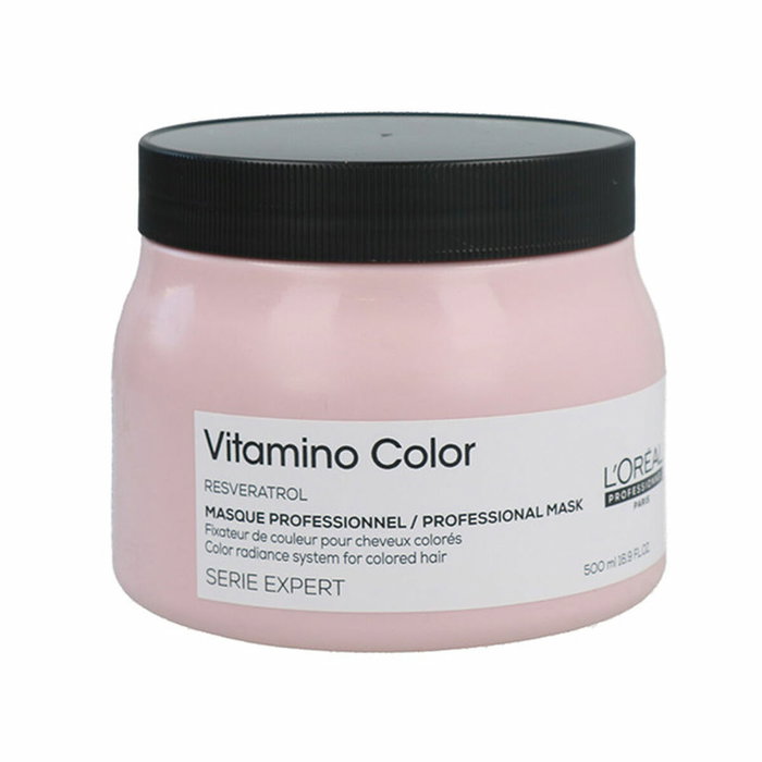 L'Oréal Mascarilla Vitamino Color - Masque réparateur 1 minute pour cheveux colorés - 500 mL - Nouveau format L'Oréal Mascarilla Vitamino Color - Masque réparateur 1 minute pour cheveux colorés - 500 mL - Nouveau format