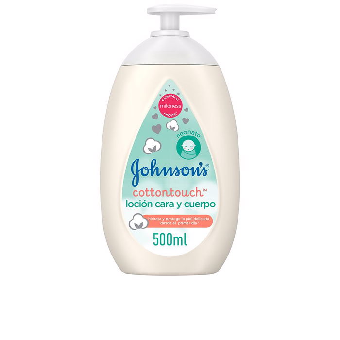 Johnson'S Baby Lotion Visage et Corps Cottontouch pour Peau de Bébé Sensible, Hydratation 24h, 500 ml