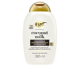 Ogx Shampoing au Lait de Coco pour Cheveux Secs - Hydratation Intense, Force et Éclat - Sans Sulfates ni Parabènes - 385 ml