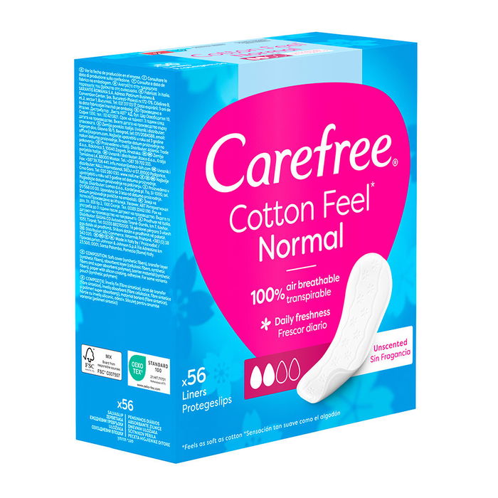 Carefree Protege-slips Cotton Sans Parfum Lot de 56