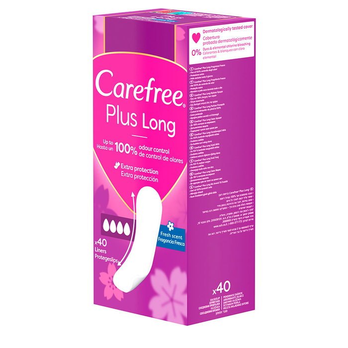 Carefree Plus Long Protège-slips Parfum Frais, 40 unités