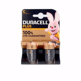 Duracell Pack de 2 Piles Alcalines PLUS POWER LR14/MN1400 Haute Puissance, Technologie DuraLock, Longue Durée de Vie