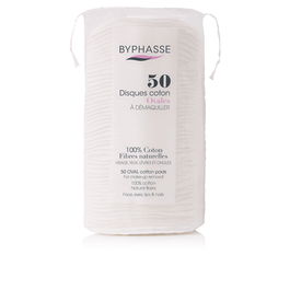 Byphasse Disques Demaquillants Ovale 100% Coton Naturel 50 Unités