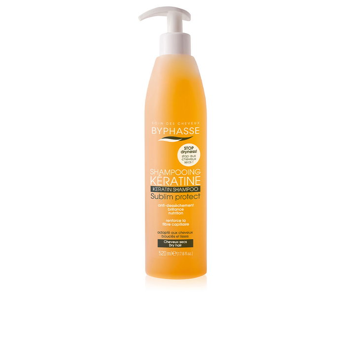 Byphasse Shampoing Kératine SUBLIM PROTECT pour Cheveux Secs, 520 ml Byphasse Shampoing Kératine SUBLIM PROTECT pour Cheveux Secs, 520 ml