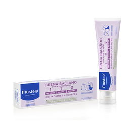 Mustela Baume Crème Bébé-Enfant 1-2-3 Soin Intégral Apaisant Irritations et Rougeurs Fesses dès la Naissance 100 ml