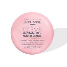 Byphasse Crème Hydratante à la Vitamine E pour le Visage et le Corps - 250 ml