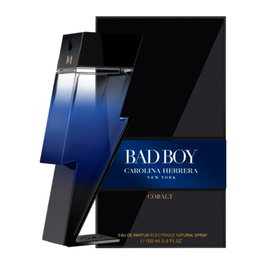 Carolina Herrera Bad Boy Cobalt Eau de Parfum 100 mL - Vaporisateur - Parfum aromatique boisé pour homme avec piment rose, lavande, géranium, prune noire, truffe et vétiver
