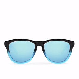 Hawkers ONE #fusion Lunettes de soleil Unisexe Claires Bleues Monture Noire et Bleue Verre Bleu Diamètre 54 mm