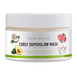 Alma Secret Masque CURLY SUPERGLOW 250 ml - Définition Boucles, Réparation Cheveux Abîmés, Hydratation Intense