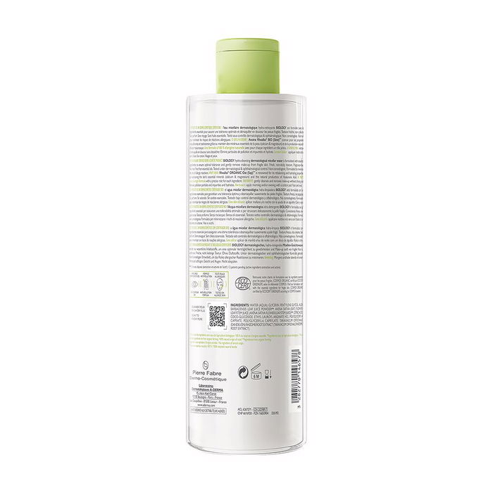 A-Derma Eau Micellaire Dermatologique Biologique BIOLOGIE pour Peaux Sensibles, Nettoie & Hydrate, 400 ml