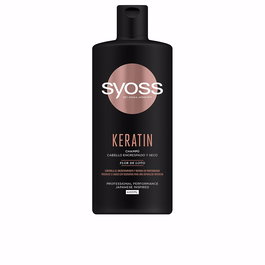 Syoss Shampoing Kératine Cheveux Crépus et Secs 440 ml Réparateur Anti-Frizz
