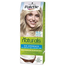 Palette Teinture NATURAL #10.2 Blond Froid Très Clair - Coloration Cheveux Permanente à base d'Ingrédients Naturels avec Huile de Coco