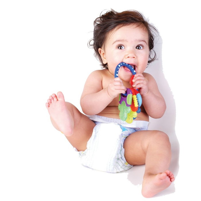 Nuby IcyBite Anneau de dentition Clés Gel réfrigérant Nuby IcyBite Anneau de dentition Clés Gel réfrigérant