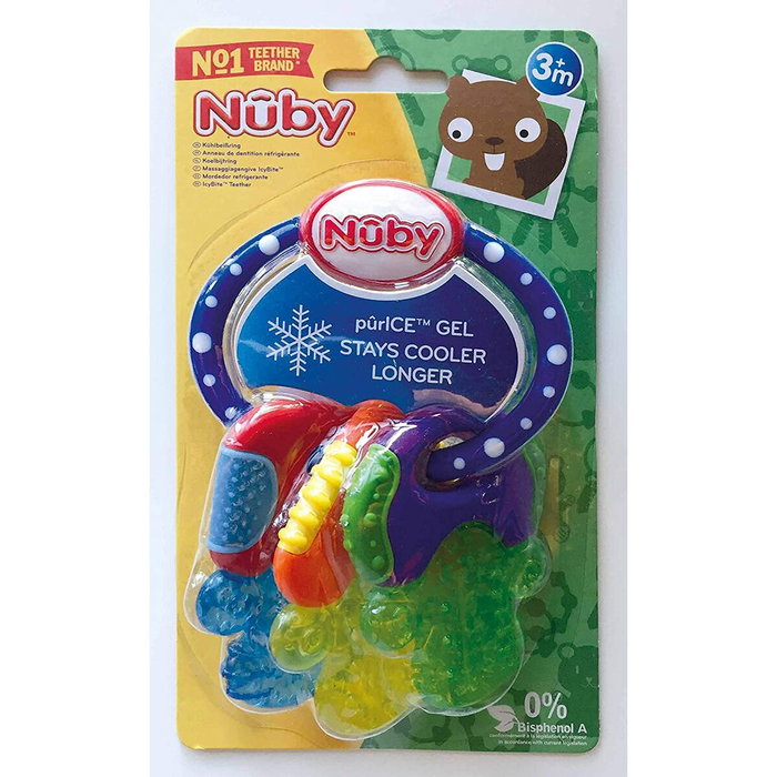 Nuby IcyBite Anneau de dentition Clés Gel réfrigérant Nuby IcyBite Anneau de dentition Clés Gel réfrigérant
