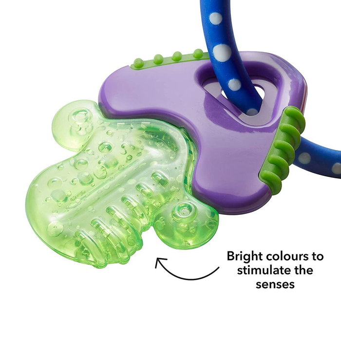 Nuby IcyBite Anneau de dentition Clés Gel réfrigérant Nuby IcyBite Anneau de dentition Clés Gel réfrigérant