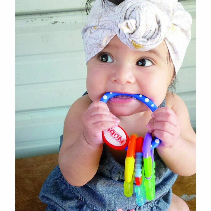 Nuby IcyBite Anneau de dentition Clés Gel réfrigérant Nuby IcyBite Anneau de dentition Clés Gel réfrigérant