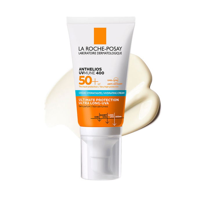 La Roche Posay Anthelios UVMune 400 Crème Hydratante SPF50+ 50 ml - Protection Visage Haute SPF 50+, Peaux Sensibles