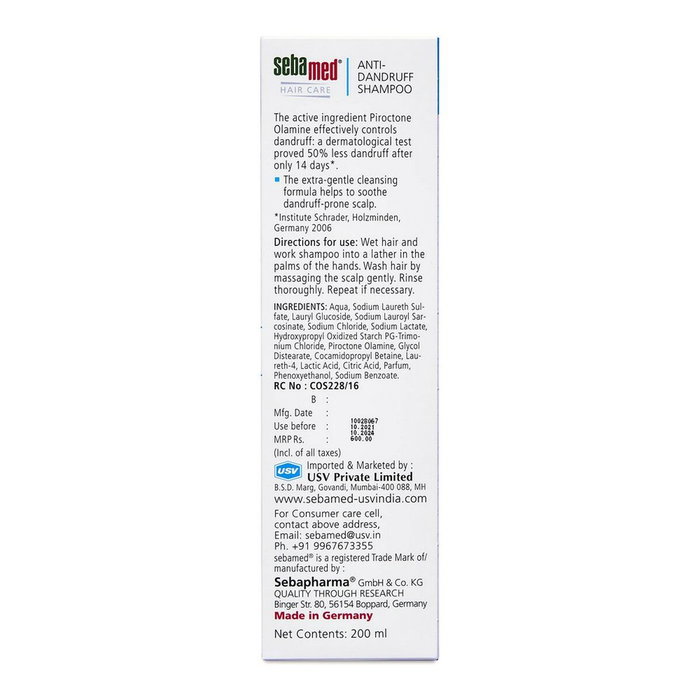 Sebamed Shampooing antipelliculaire Cuidado Capilar 200 ml