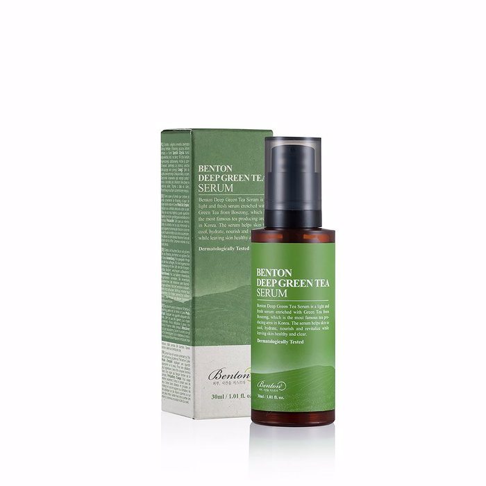 Benton Deep Green Tea Sérum - Sérum au thé vert pour peaux sensibles et grasses, hydratant, 30 ml