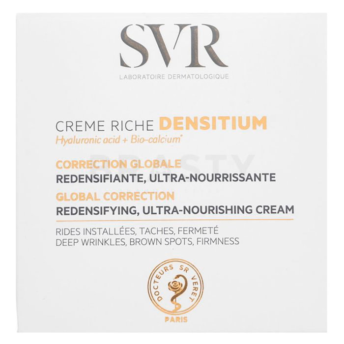 SVR Densituim Crème Riche Anti-Âge - 50 ml - Acide Hyaluronique, Peptides - Hydratation Intense pour Peaux Sèches à Très Sèches - Fermeté, Teint Unifié