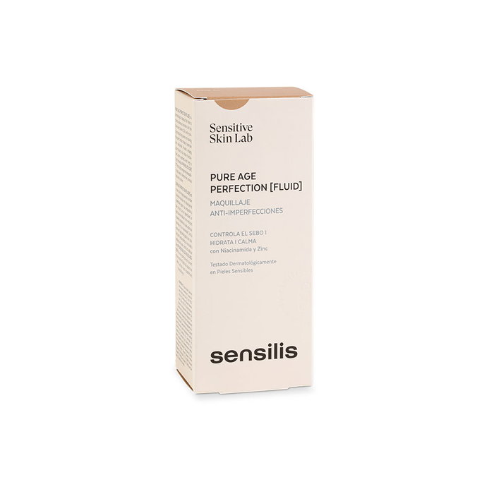 Sensilis Maquillage Perfection Anti-Imperfections #02-Sand 30 ml - Couvrance Élevée, Régule le Sébum, Hydratation Intense