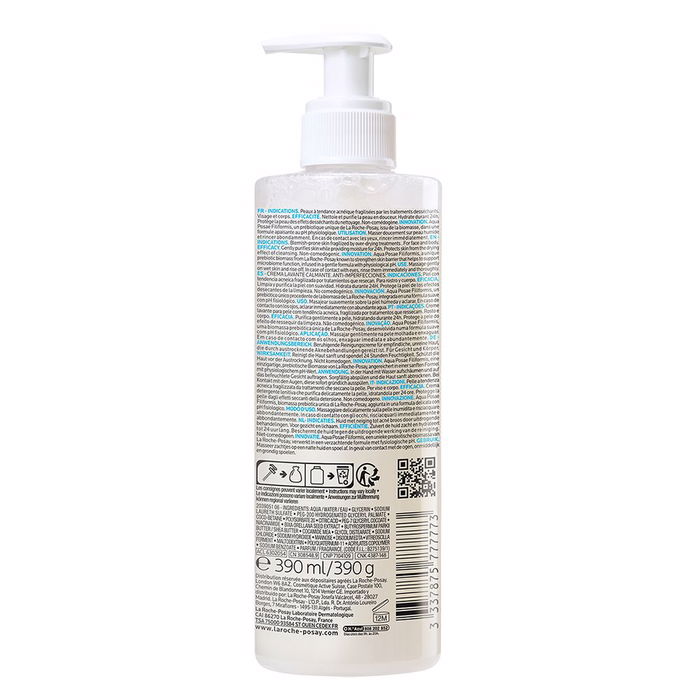 La Roche-Posay EFFACLAR H Crème Nettoyante ISO-BIOME 390 ml - Soin Apaisant pour Peaux Grasses et Imperfections